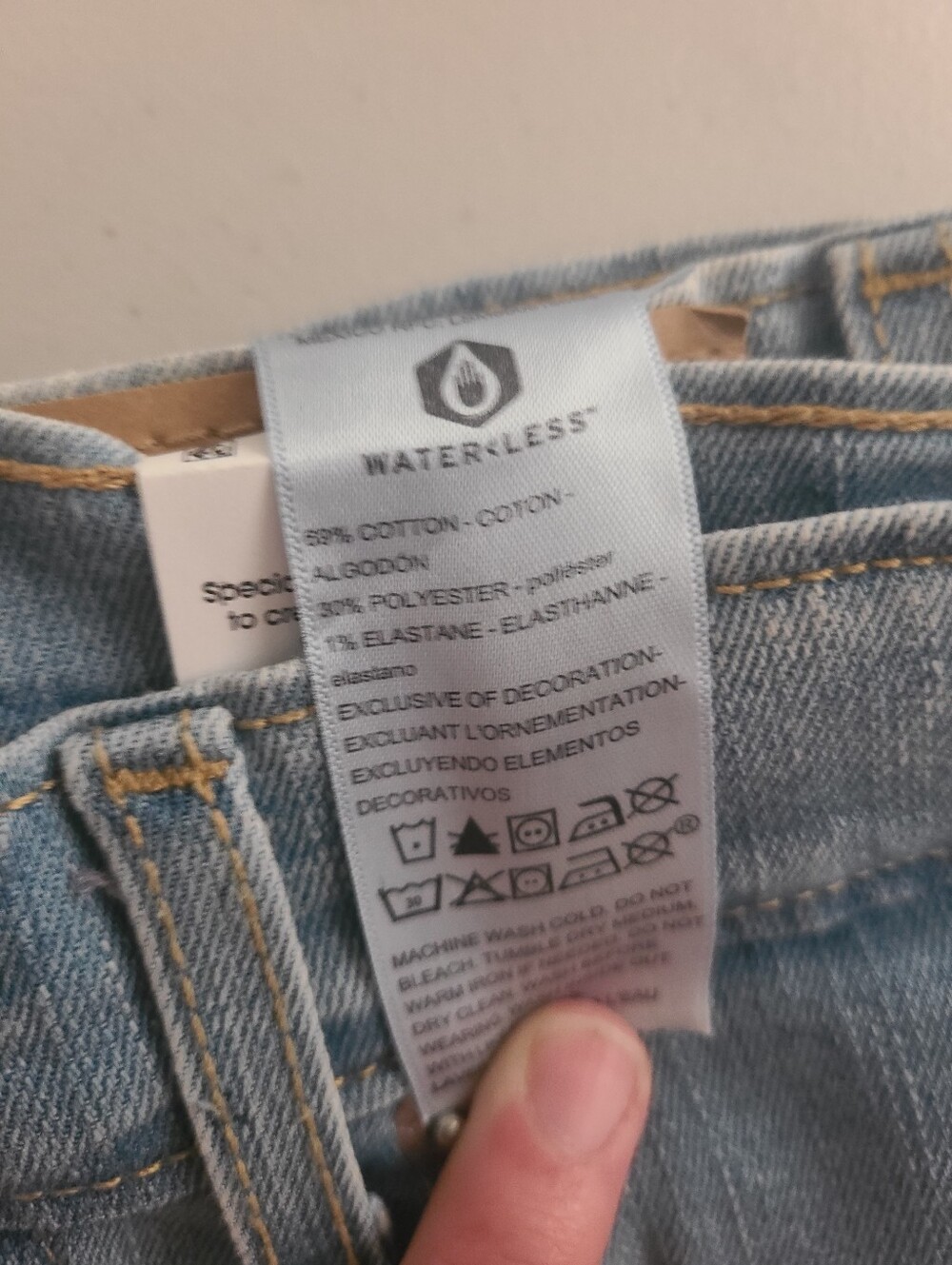 Light Blue Distressed Kids Jeans - Picture 3 of 4